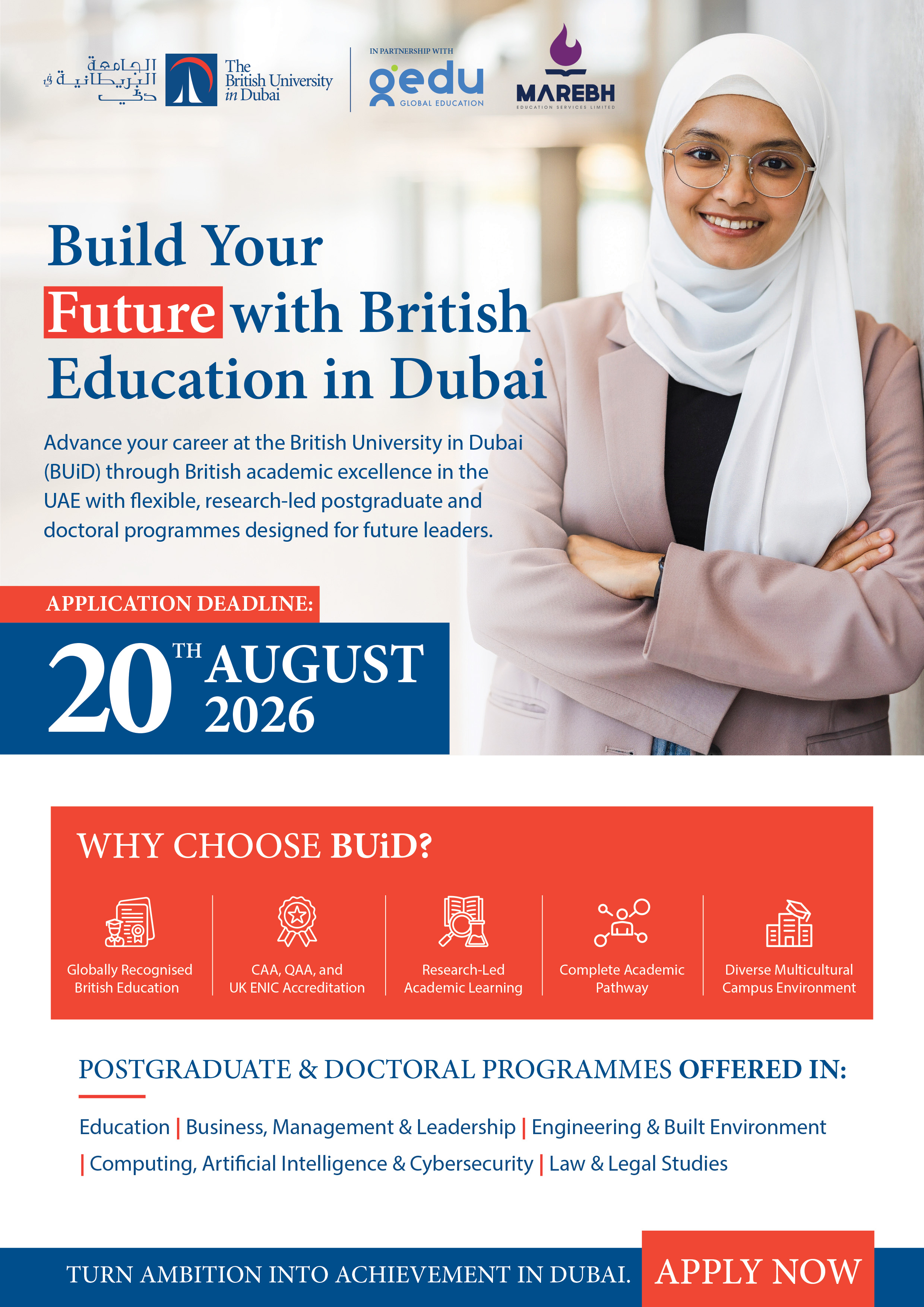 Build Your Future with British Education in Dubai - British University in Dubai (BUiD)